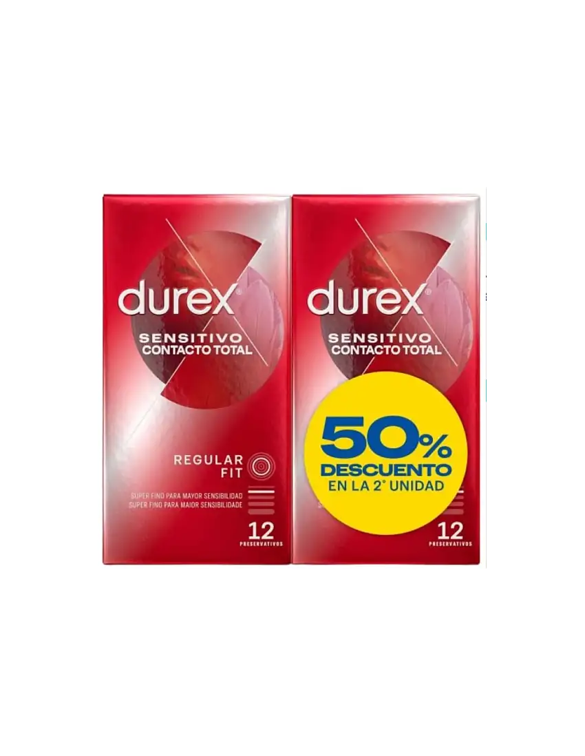 Duplo Durex Sensitivo Contacto Total 2x12Unidades