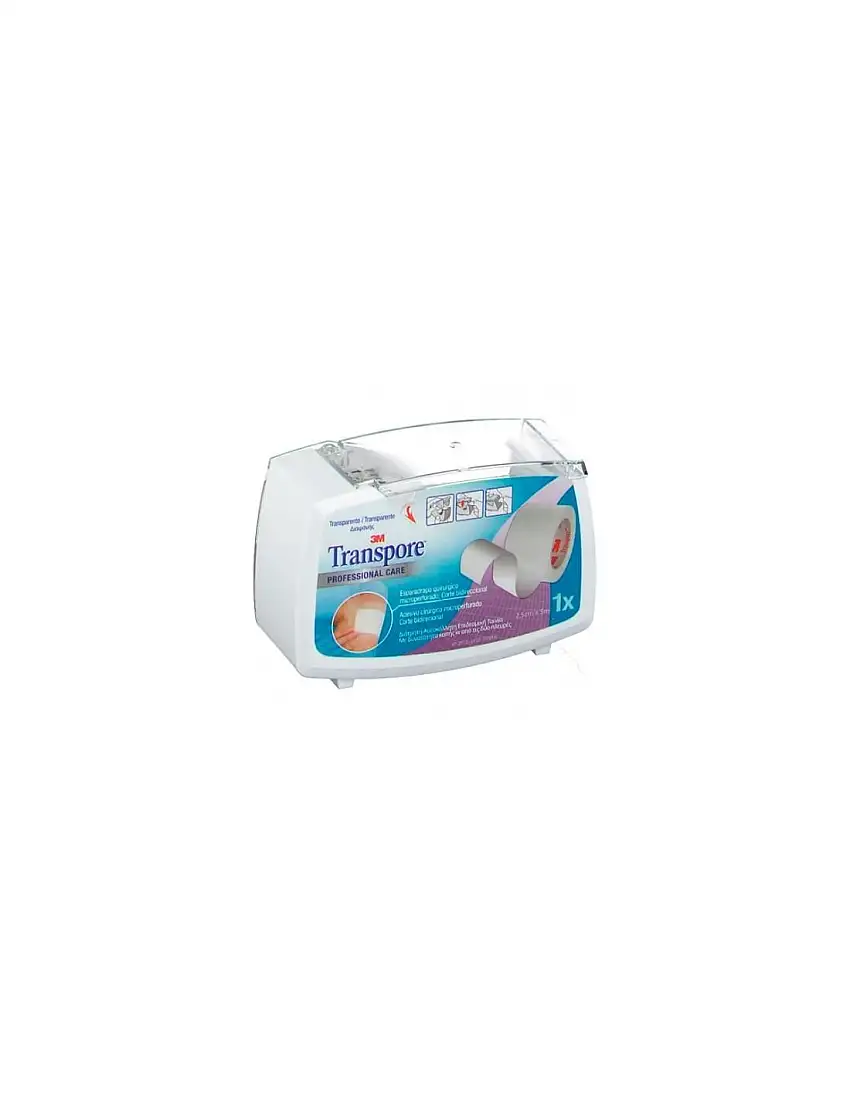Esparadrapo Hipoalergico Transpore Plastic Porta