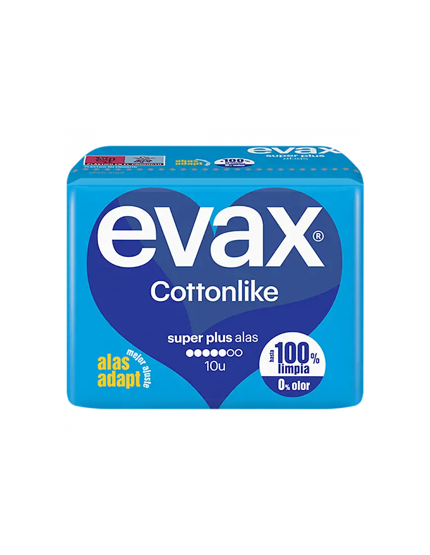 Evax Cottonlike Super Plus Alas 10 Compresas