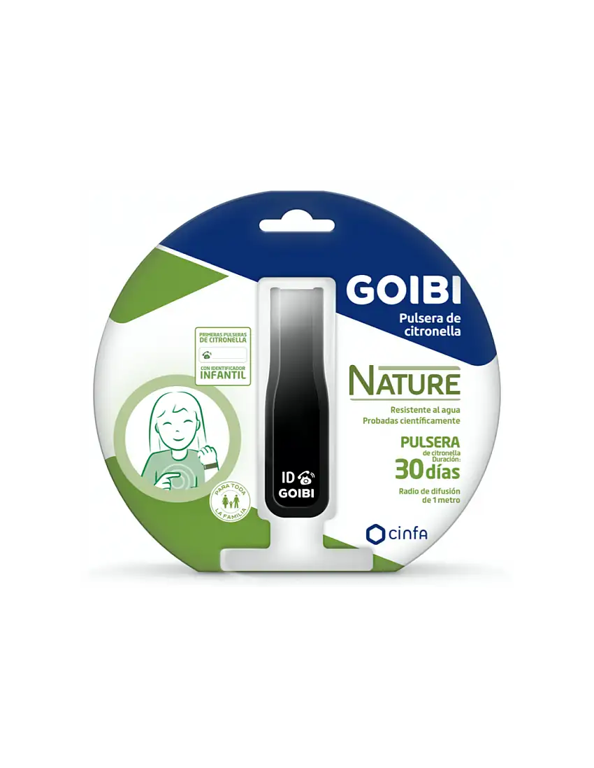 Goibi Pulsera NEGRA De Citronella Nature Antimosquitos