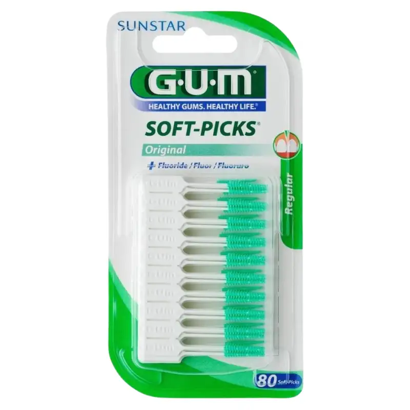 Gum soft picks + fluoride 80 uds