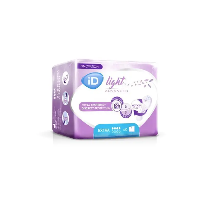 Id light compresas incontinencia extra 10 uds