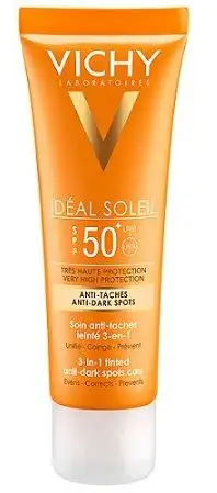 Ideal Soleil Antimanchas con Color 3 en 1 spf 50 de 50 ml