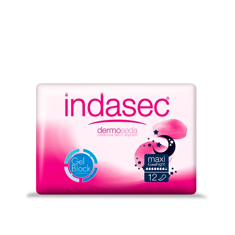 Indasec dermoseda maxi goodnight 12 uds