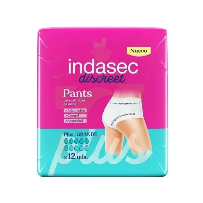Indasec Discreet Pants Plus talla L 12 uds
