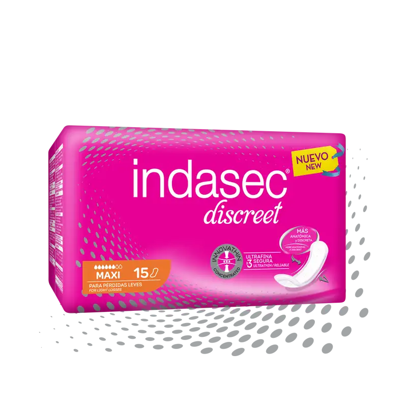 Indasec discret maxi 15 uds