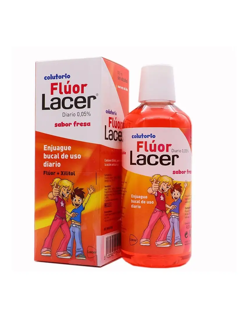 Lacer Colutorio Fluor Diario 0,05 % Fresa 500 Ml
