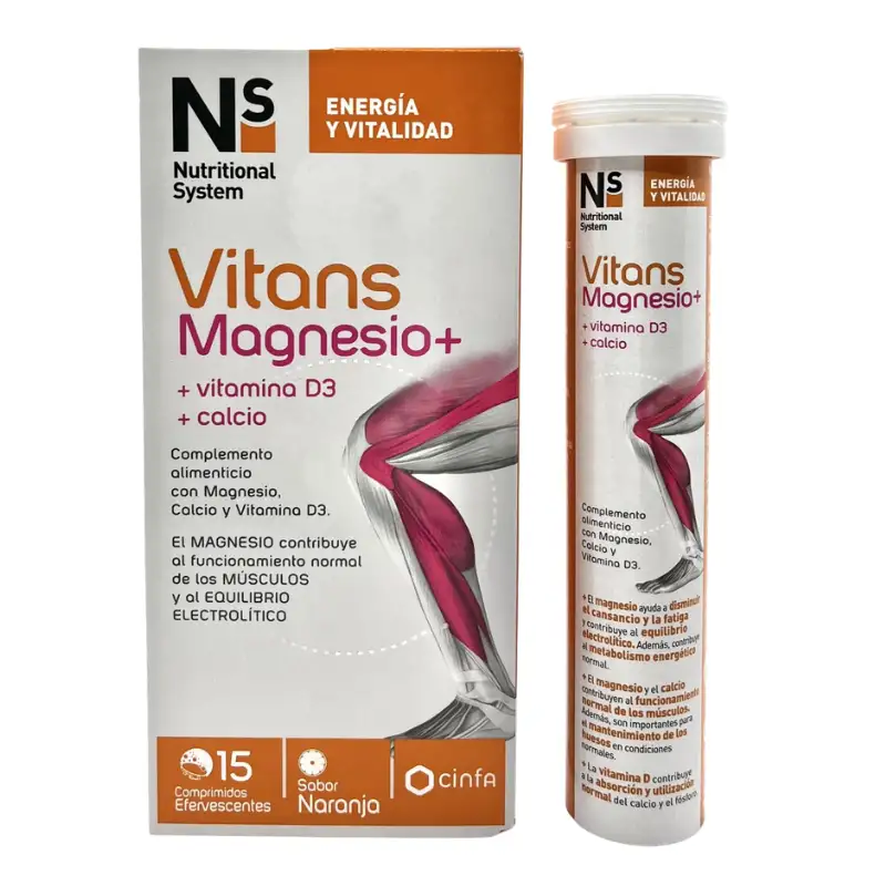 Ns vitans magnesio+ 15 comp efervescentes