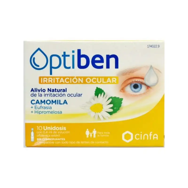 Optiben ojos irritados unidosis esteril sequedad