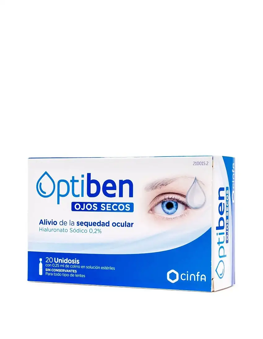 Optiben Ojos Secos Gotas 20 Unidosis de 0.25 ml Sequedad Ocula