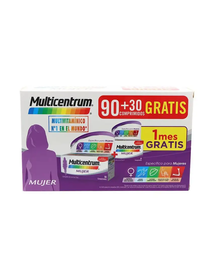 Pack Multicentrum Mujer 90 + 30 Comprimidos