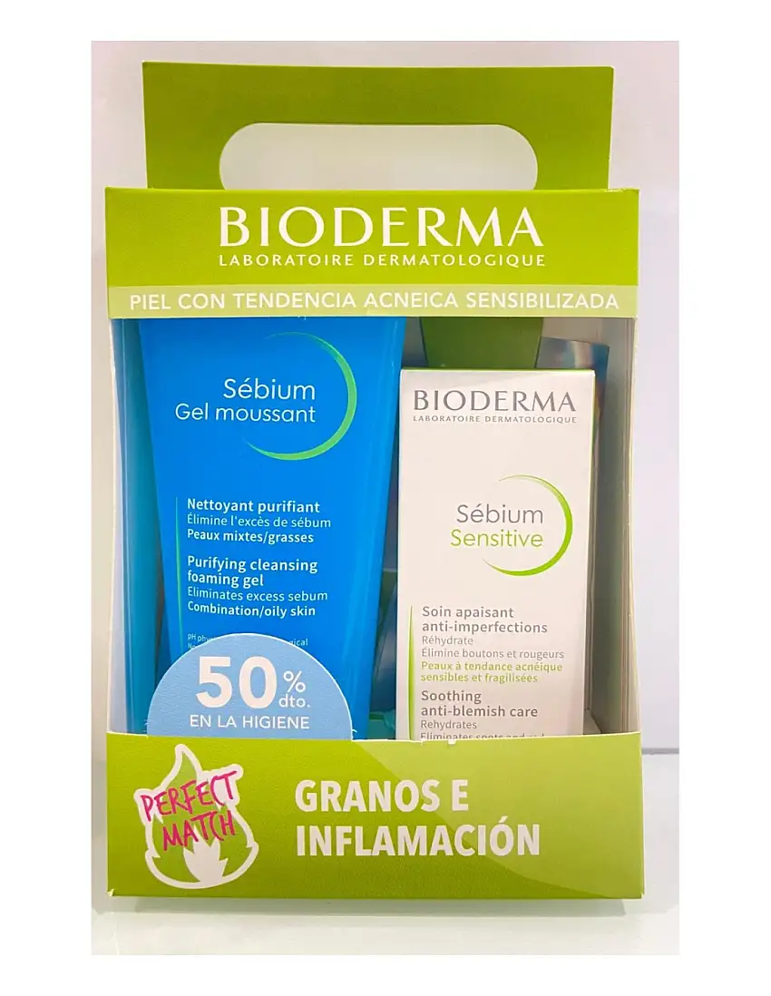 PACK SEBIUMGEL MOUSSANT 200ML+SEBIUM SENSITIVE