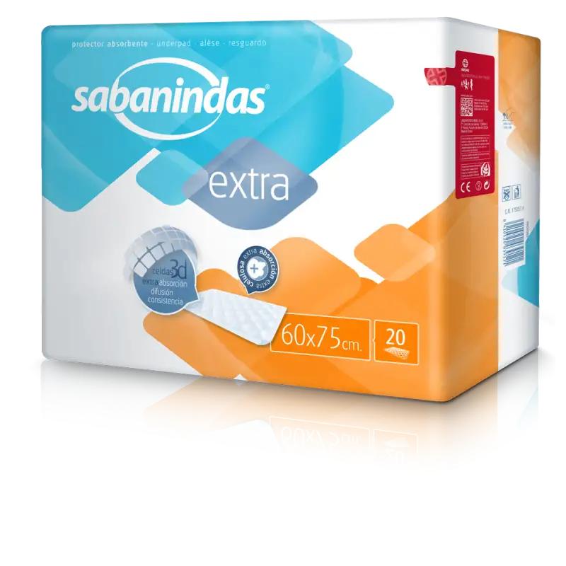 Sabanindas protector extra 60x75cm 20 uds