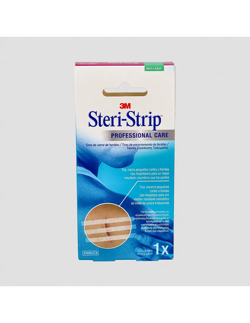 Steri Strip Sutura Cutanea Esteril Tira 38 Mm X
