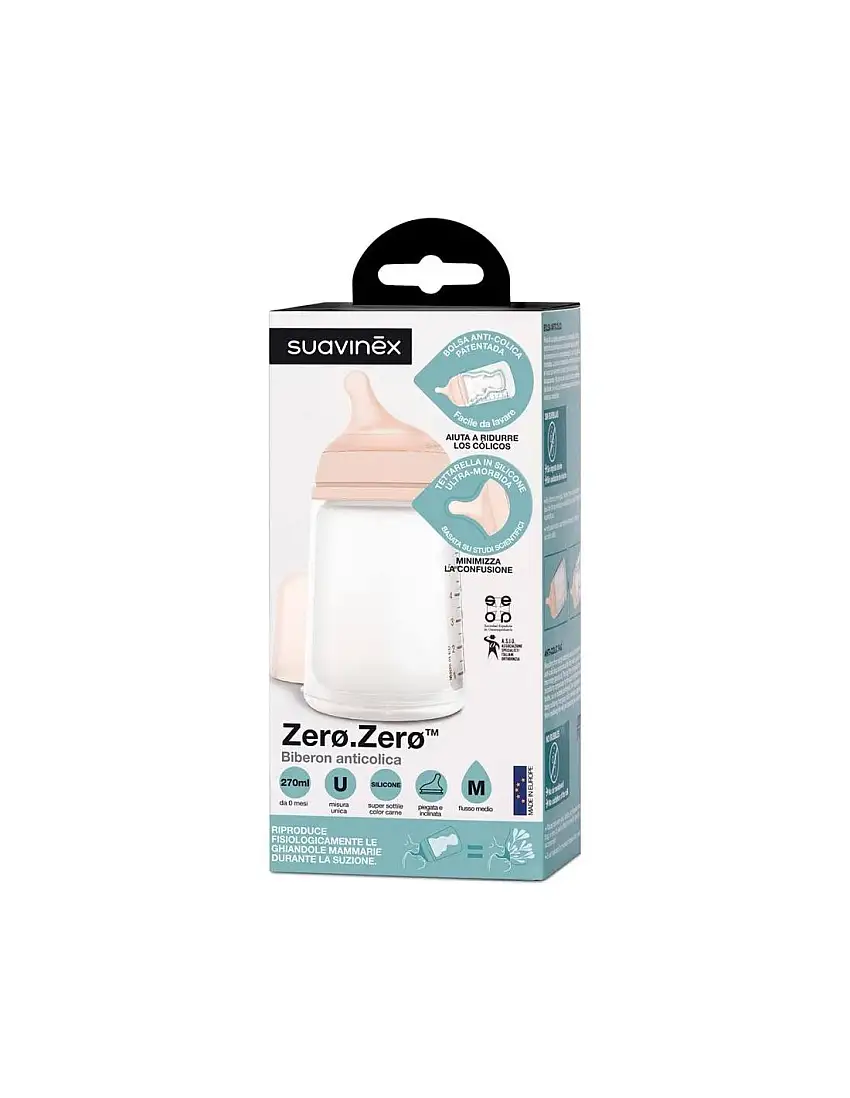 Suavinex Biberon Zero flujo M 270 ml