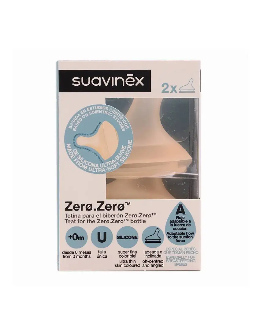 Suavinex Tetina Silicona Zero.Zero flujo adaptable