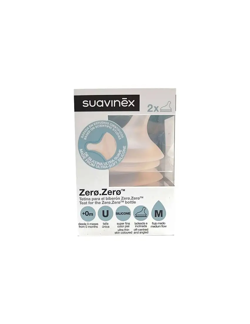 Suavinex Tetina Silicona Zero.Zero flujo medio