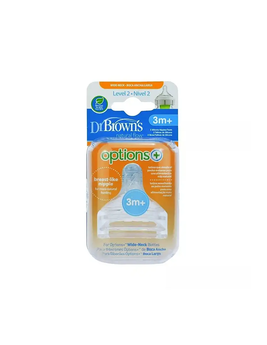 Tetina Dr Brown'S Ba Niv2 +3M 2Un