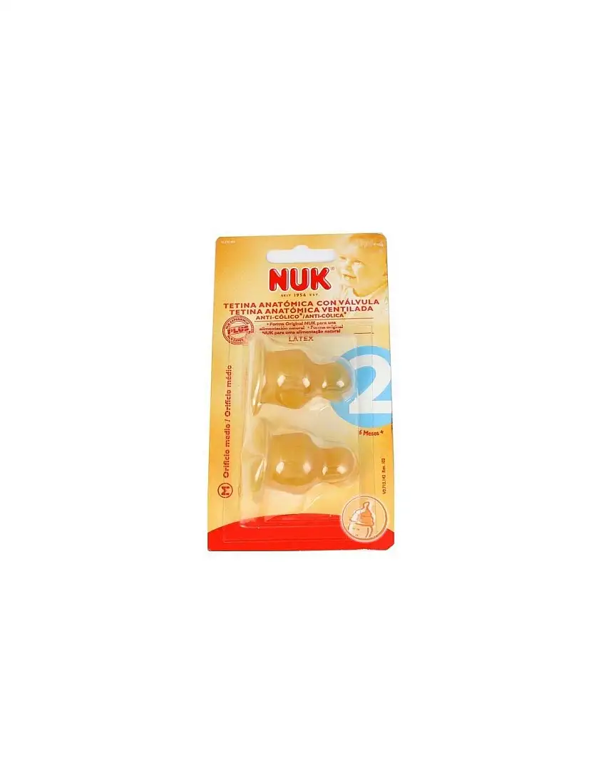Tetina Nuk T2 Latex Leche 2 Un