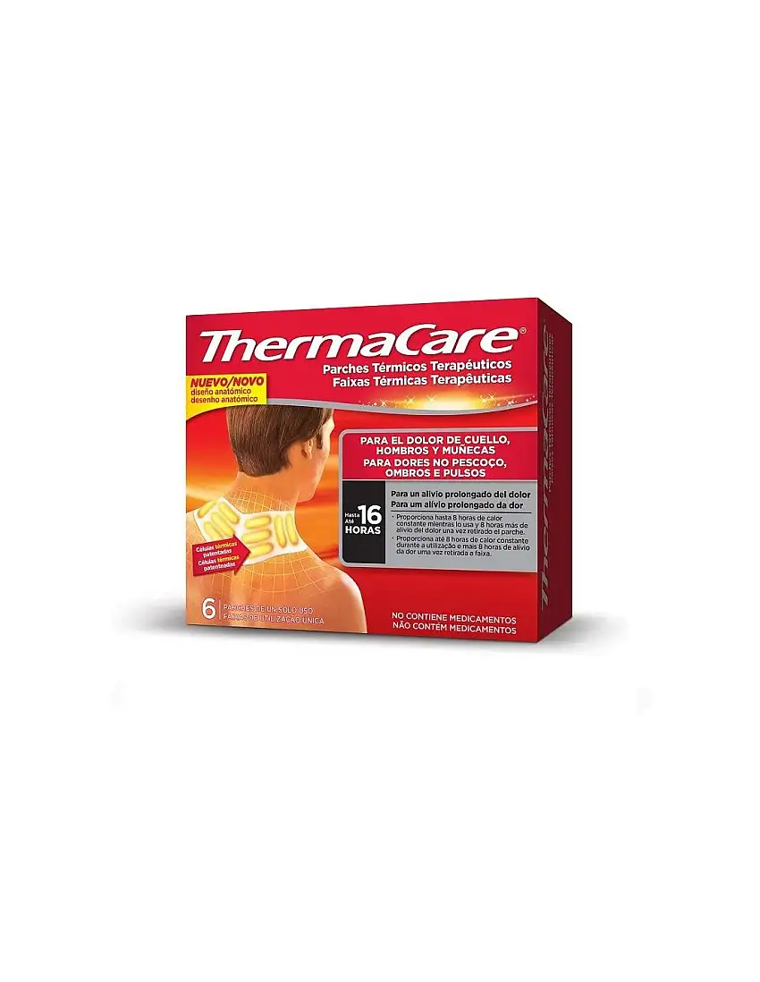 Thermacare cuello, hombros y muñecas, 6 Parches.