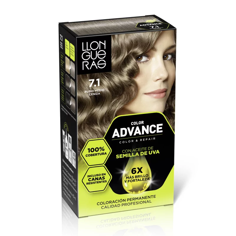 Tinte Color Advance 7.1 Rubio Ceniza