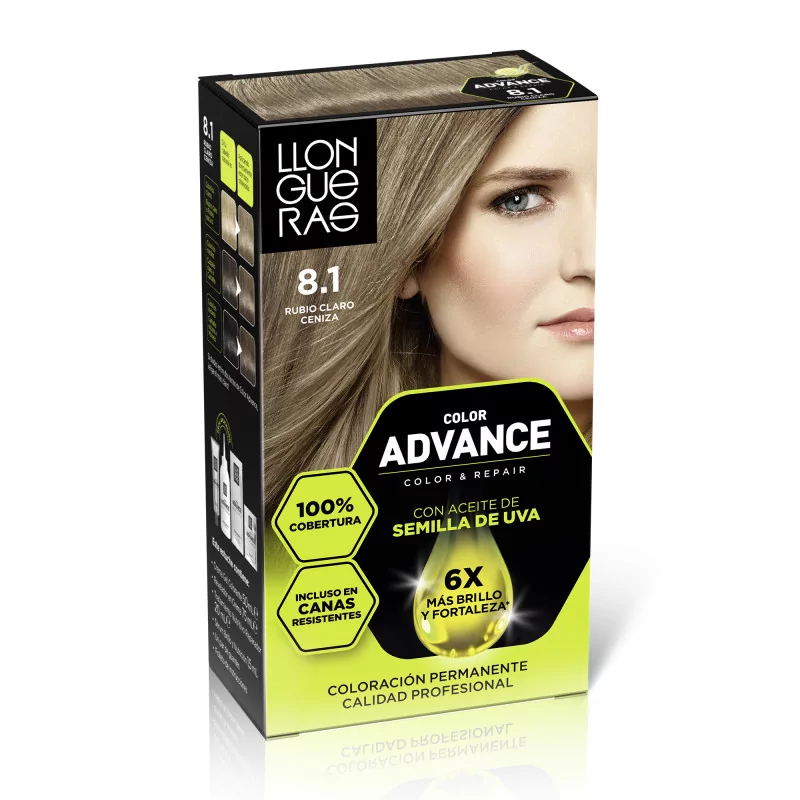 Tinte Color Advance 8,1 Rubio Claro Ceniza