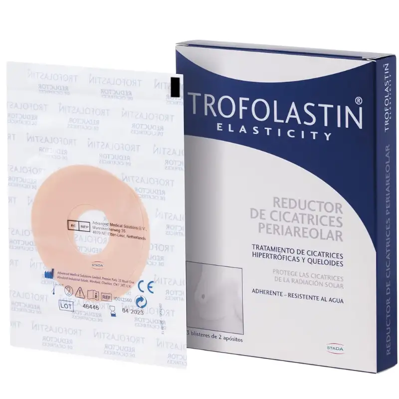 Trofolastin reductor de cicatriz periareolar