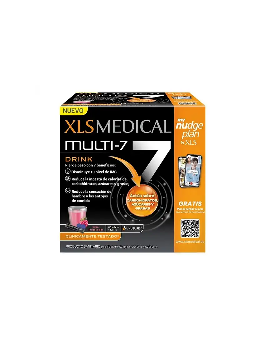 Xls Medical Multi 7 Drink 60 Sobres Sabor Frutos